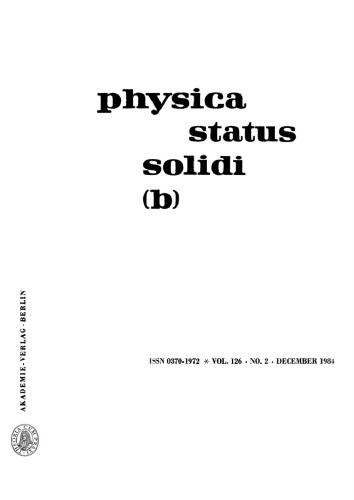 Physica status solidi / B.: Volume 126, Number 2 December 1
