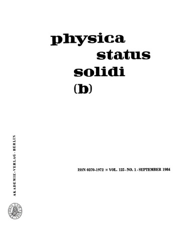 Physica status solidi / B.: Volume 125, Number 1 September 1