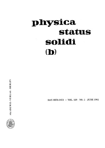 Physica status solidi / B.: Volume 129, Number 2 June 1