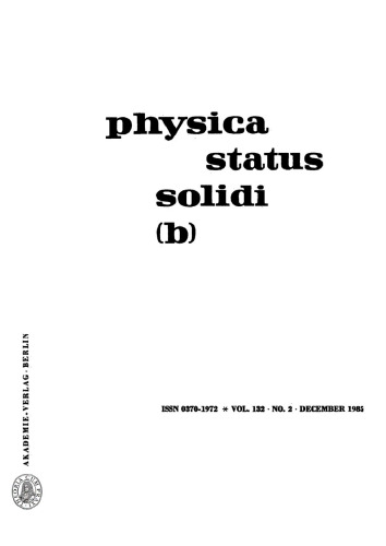 Physica status solidi / B.: Volume 132, Number 2 December 1