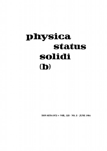 Physica status solidi / B.: Volume 123, Number 2 June 1
