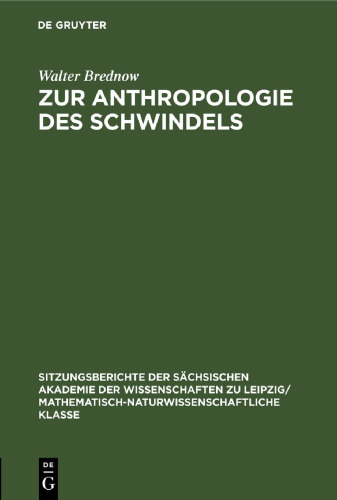 Zur Anthropologie des Schwindels
