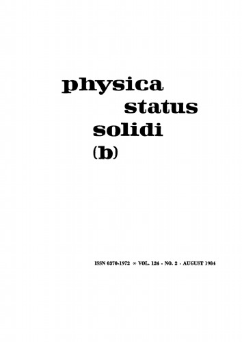Physica status solidi / B.: Volume 124, Number 2 August 1