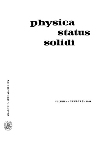 Physica status solidi: Volume 4, Number 2 1964