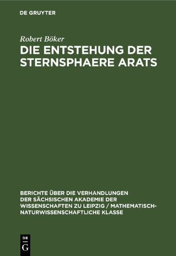 Die Entstehung der Sternsphaere Arats