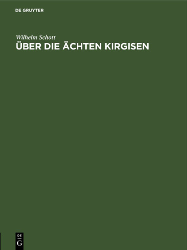 Über die Ächten Kirgisen