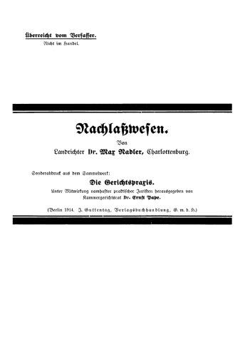 Nachlaßwesen