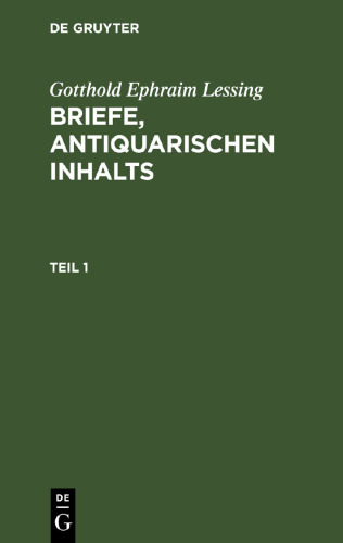 Briefe, antiquarischen Inhalts: Teil 1