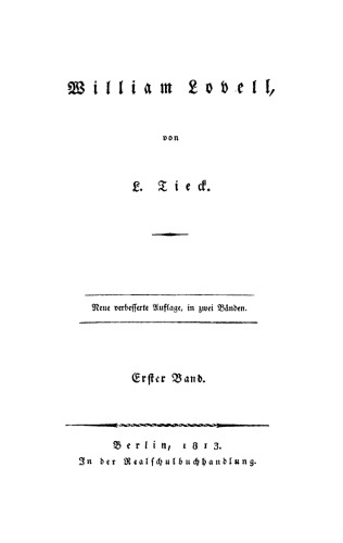 William Lovell: Band 1