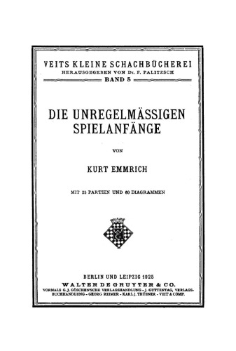 Die unregelmässigen Spielanfänge