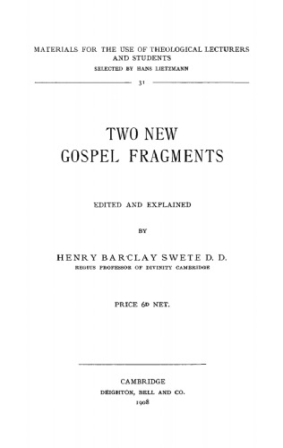 Two New Gospel Fragments