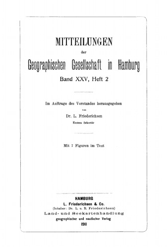 Mitteilungen der Geographischen Gesellschaft in Hamburg