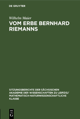 Vom Erbe Bernhard Riemanns