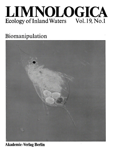 Limnologica: Volume 19, Number 1 Biomanipulation