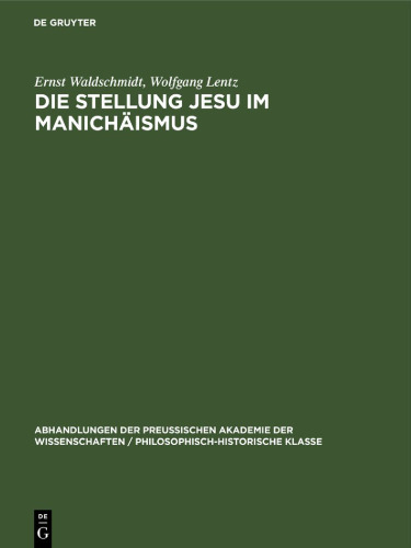 Die Stellung Jesu im Manichäismus