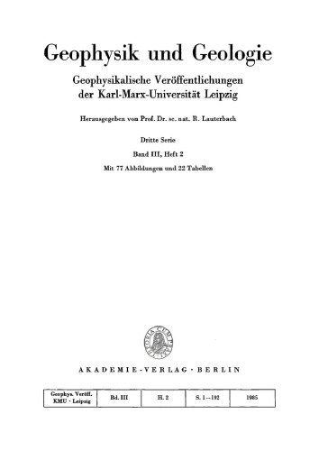 Geophysik und Geologie: Band 13, Heft 2