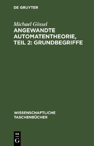 Angewandte Automatentheorie, Teil 2: Grundbegriffe