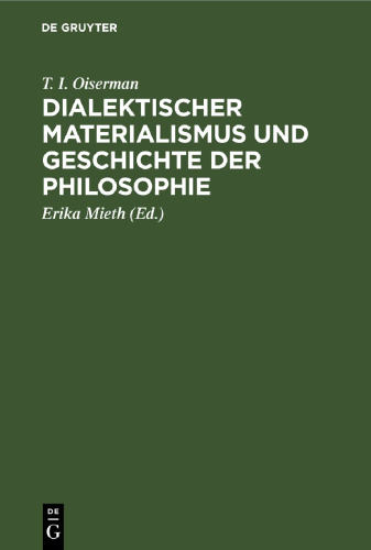 Dialektischer Materialismus und Geschichte der Philosophie: Philosophiehistorische Studien
