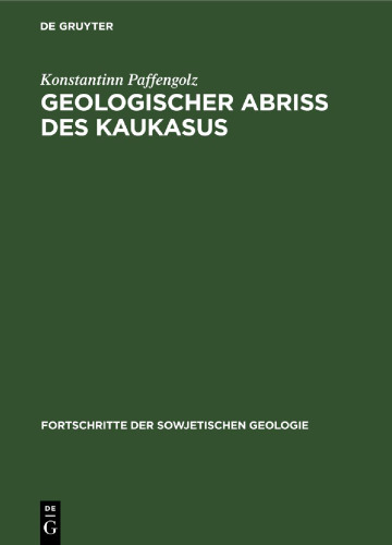Geologischer Abriss des Kaukasus