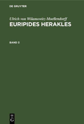 Euripides Herakles: Band 3