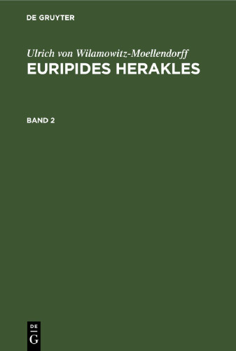 Euripides Herakles: Band 2