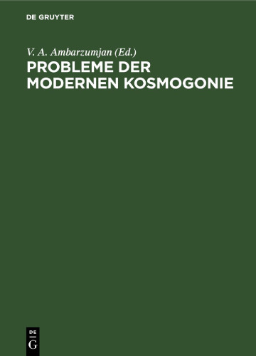 Probleme der modernen Kosmogonie