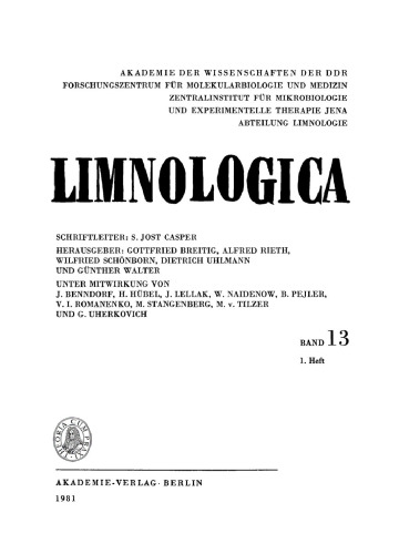 Limnologica: Band 13, Heft 1