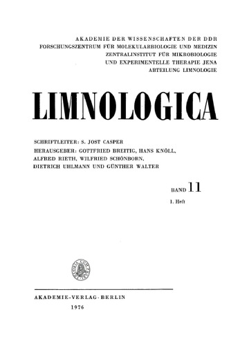 Limnologica: Band 11, Heft 1 Oktober