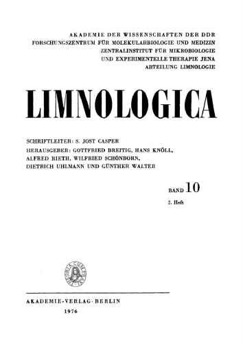 Limnologica: Band 10, Heft 2 Juli