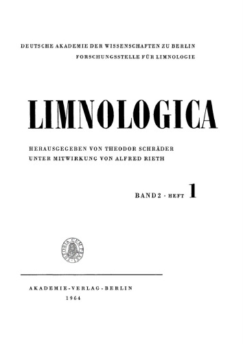 Limnologica: Band 2, Heft 1 Januar
