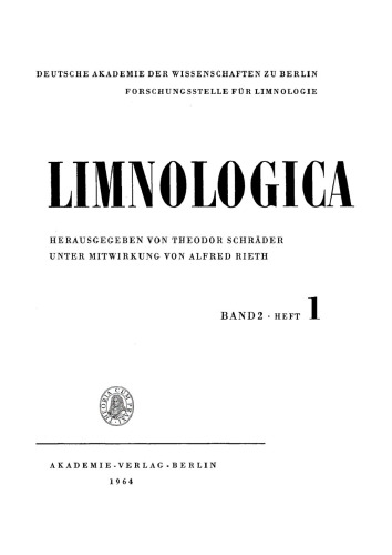 Limnologica: Band 2, Heft 1 Januar