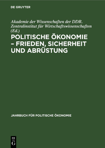 Jahrbuch für politische Ökonomie: 4.1989