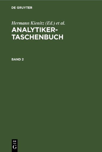 Analytiker-Taschenbuch: Band 2