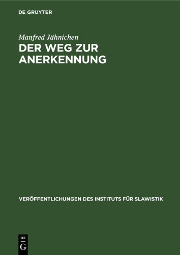 Der Weg zur Anerkennung: Tschechische Literatur im deutschen Sprachgebiet 1861–1918