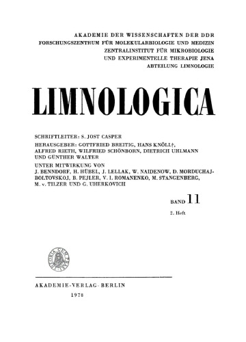 Limnologica: Band 11, Heft 2 Oktober 1977