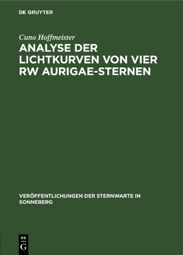 Analyse der Lichtkurven von vier RW Aurigae-Sternen: Bearbeitung von 22 südlichen veränderlichen Sternen
