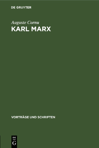 Karl Marx: Die ökonomisch-philosophischen Manuskripte