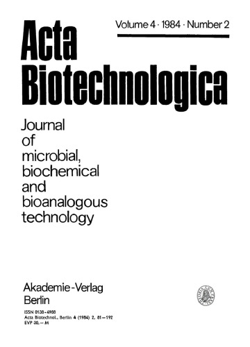 Acta Biotechnologica: Volume 4, Number 2