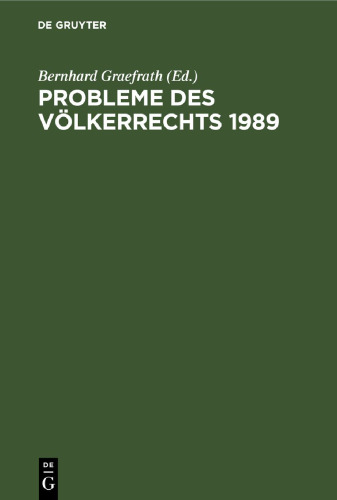 Probleme des Völkerrechts 1989