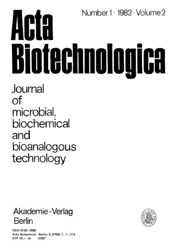 Acta Biotechnologica: Volume 2, Number 1