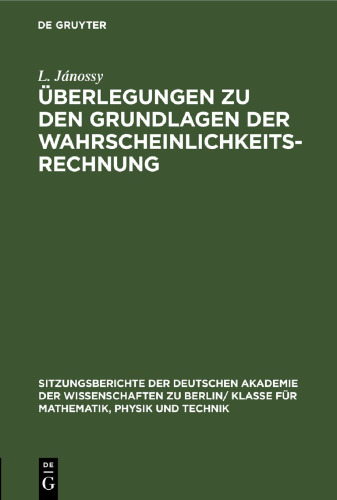 Überlegungen zu den Grundlagen der Wahrscheinlichkeitsrechnung
