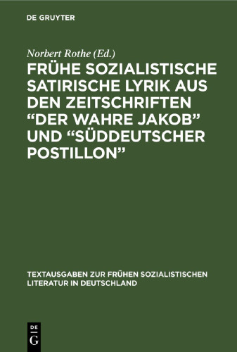 Frühe sozialistische satirische Lyrik aus den Zeitschriften „Der wahre Jakob“ und „Süddeutscher Postillon“