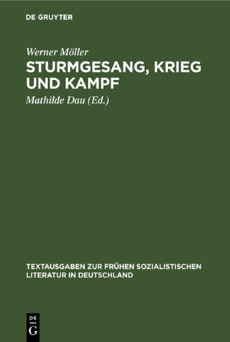 Sturmgesang, Krieg und Kampf: Gedichte