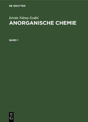Anorganische Chemie: Band 1