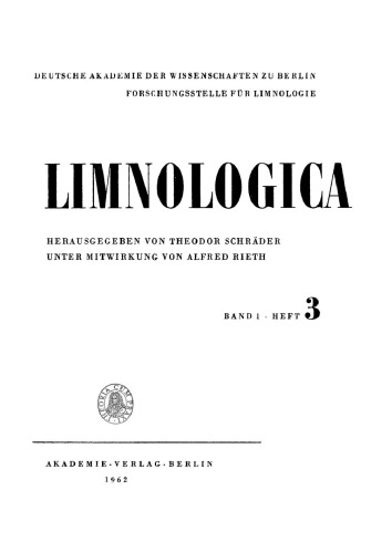 Limnologica: Band 1, Heft 3