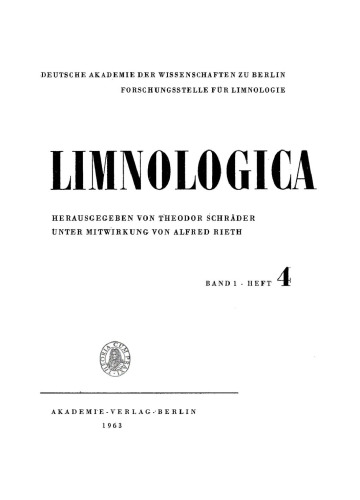Limnologica: Band 1, Heft 4