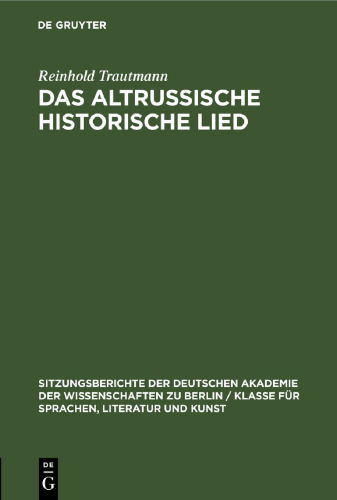 Das altrussische historische Lied