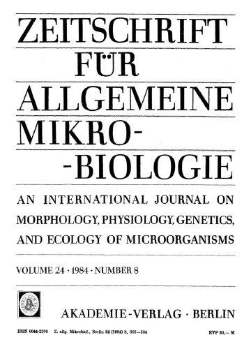 Zeitschrift für Allgemeine Mikrobiologie: Volume 24, Number 8