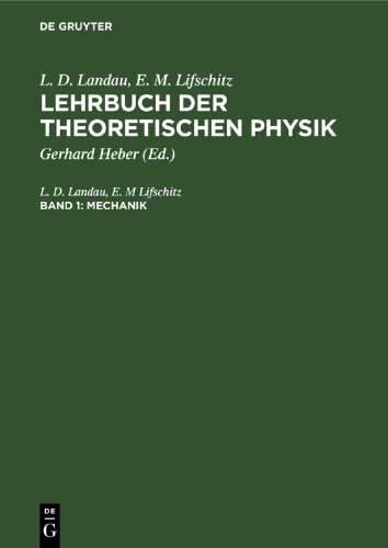 Lehrbuch der theoretischen Physik: Band 1 Mechanik