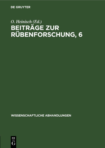 Beiträge zur Rübenforschung, 6